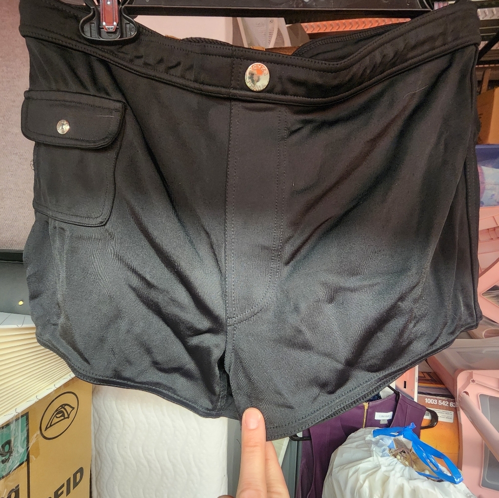 PRADA buckle shorts, black- Medium